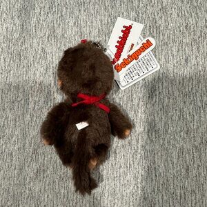 Sekiguchi Monchhichi SS Brown Girl Plush Doll with Tag Keychain Japan Kawaii